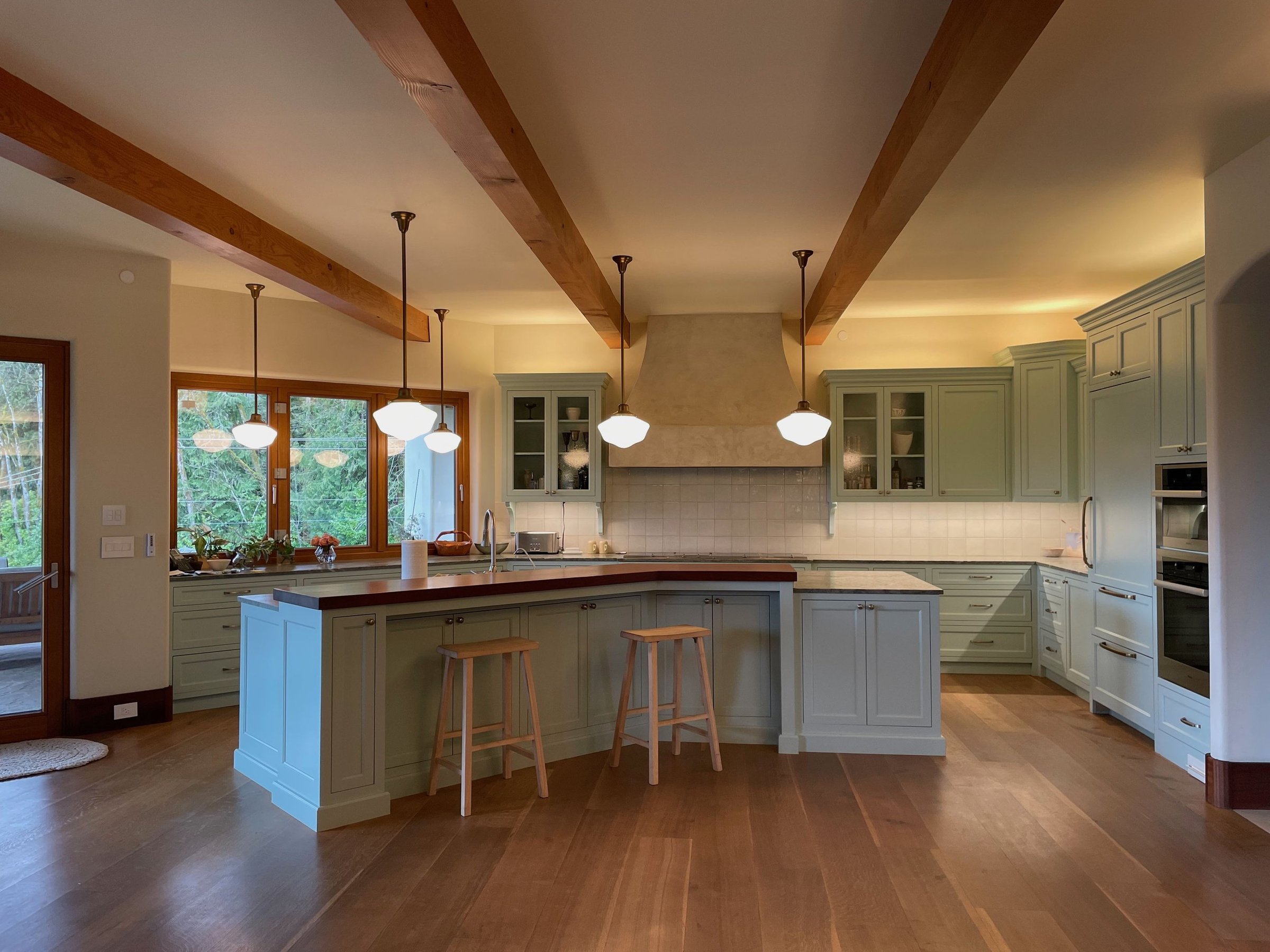 Lighting installed in a custom net-zero new house